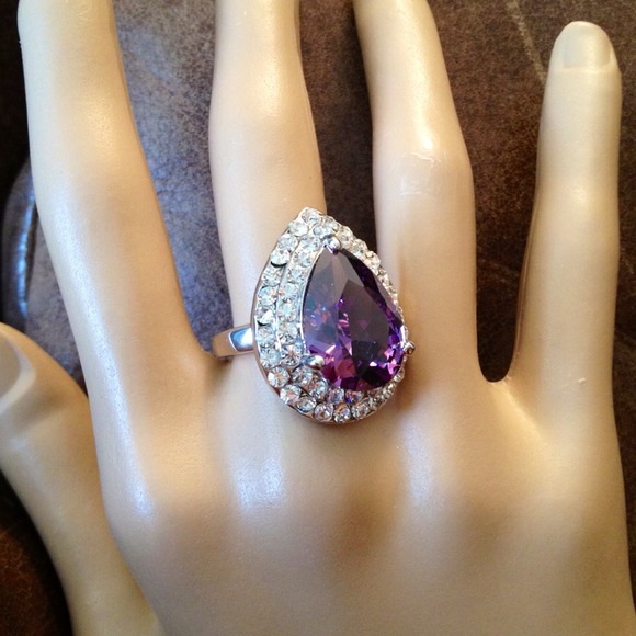 😄SOLD😄HMH34PSU😄 crystal gold filled ring - Picture 2 of 4