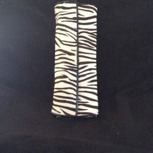 Zebra print clutch