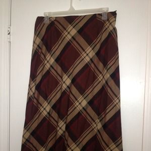 Long plaid skirt