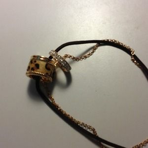 32" necklace with one diamond design ring