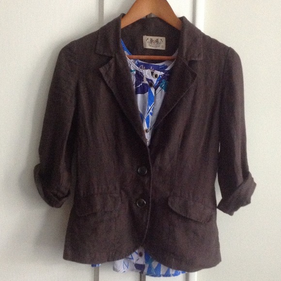 ⬇️Juicy Couture cotton linen blazer
