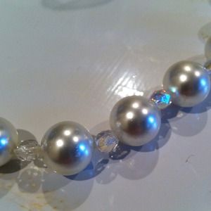 Jewelry - Pearl and crystal necklace SOLD Jewelry - Pearl and crystal necklace SOLD