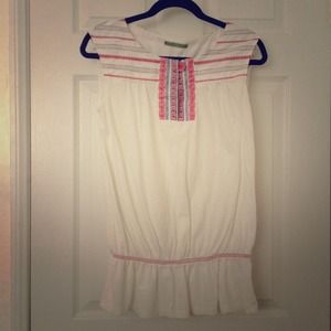 Anthropologie's Velvet white sleeveless top