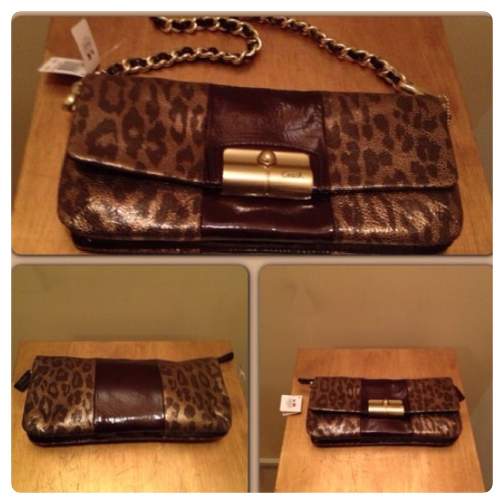 Coach Metallic/Patent Leather Clutch