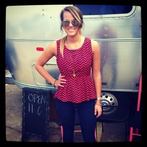 New! Chevron print tank with open back