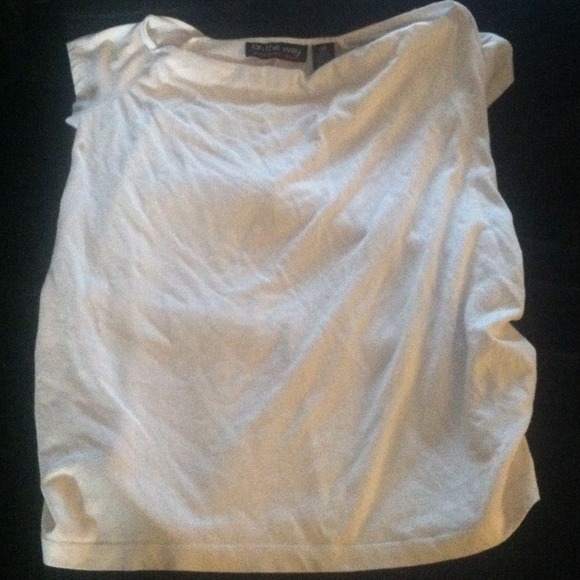 White maternity shirt