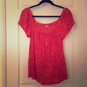 Splendid red short sleeve top