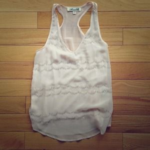 SOLD Chiffon Tank with Beading