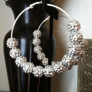 Silver Hooped Earrings