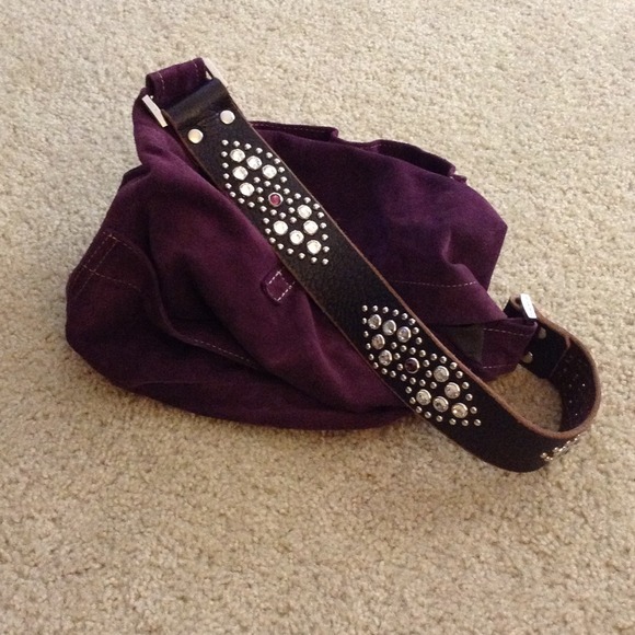 Purple suede leather with bling!