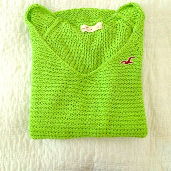 Bright Green Hollister Sweater