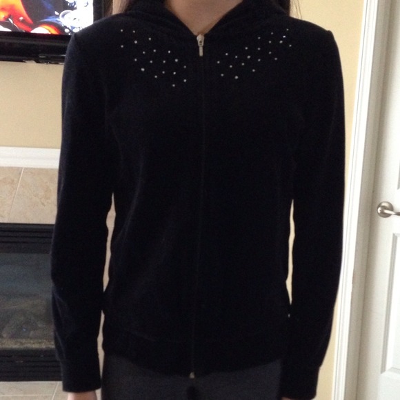 %Kids XL velour hoodie with rhinestones