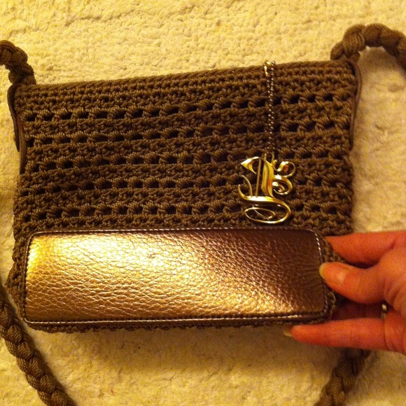 Luxy crochet handbag  Taupe brown.Perfect❤REDUCED❤ - Picture 3 of 4