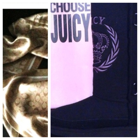 Bundle Juicy boots and Coach Scarf