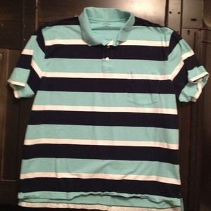 Very Nice Teal/Navy/White Men's Polo.