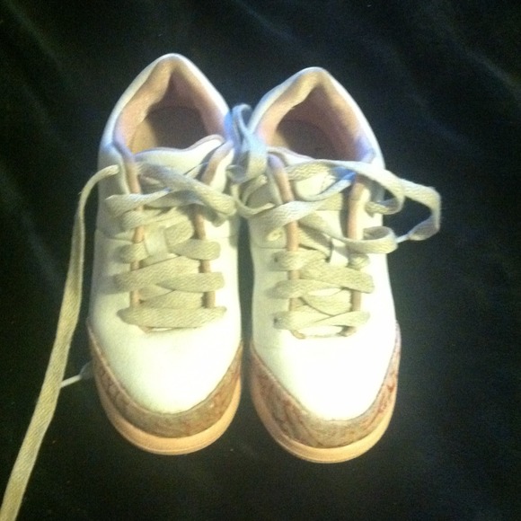 Pink and white Jordan's