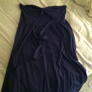 Blue dress or cover up.