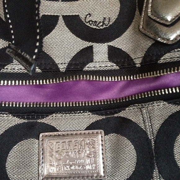 Authentic COACH Poppy! Purple, Black & Metallic! - Picture 2 of 2