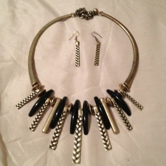 Necklace and earrings