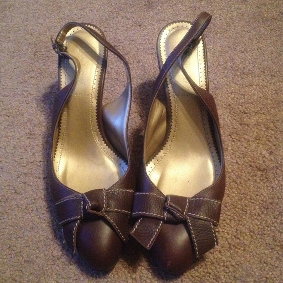 SOLD JCREW brown heels size 8.5