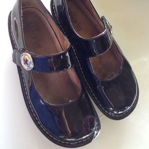 Alegria Mary Jane shoes - purple/black leopard