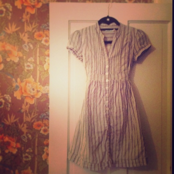 ✨⭐Final Price⭐✨ Kimchi blue striped shirt dress - Picture 1 of 3