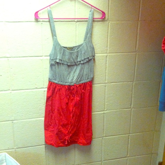 Grey and hot pink dress