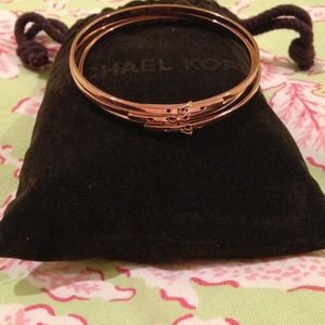 Michael Kors rose gold bangles