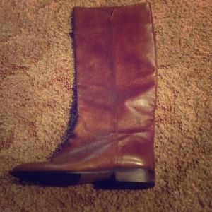 Brown leather Talbots knee high boots