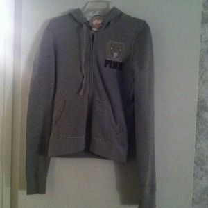 Victoria Secret Pink Hoodie grey and maroon