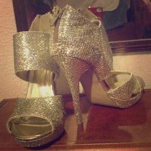 Gold Glitter Platform