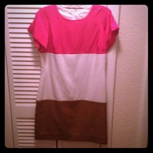 Britt Ryan silk color block dress