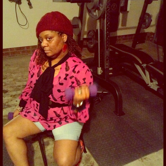 Kardashian kollection top with a vintage bow tie