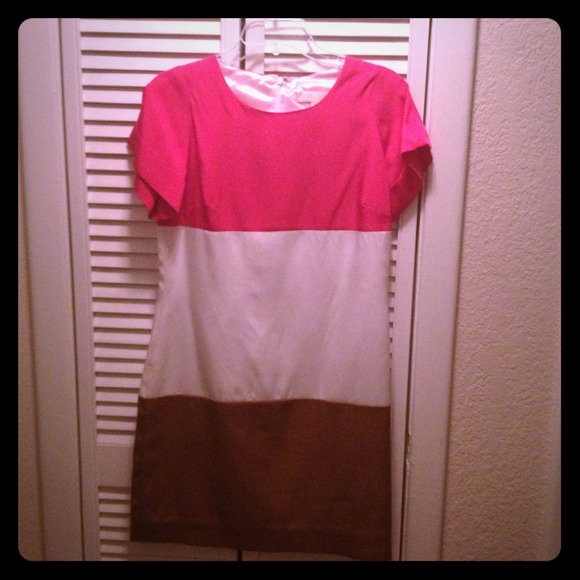 Britt Ryan silk color block dress