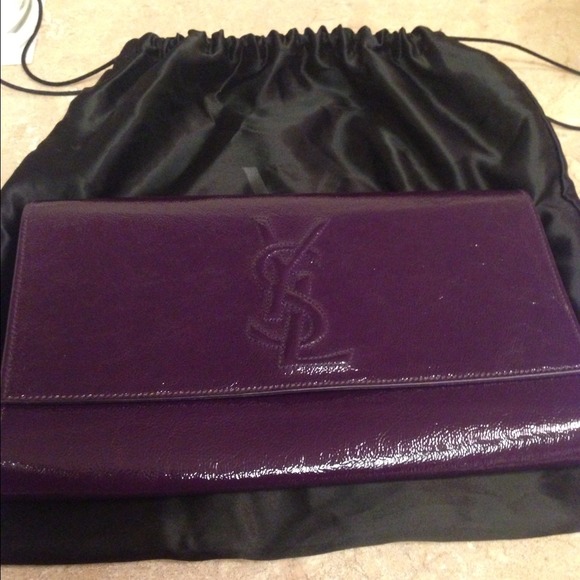 ❌❌❌❌TRADED❌❌❌❌AUTHENTIC YSL PATENT CLUTCH