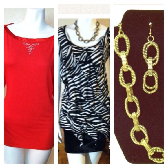 BUNDLE FOR JV2013--2 tops + 1 jewelry set