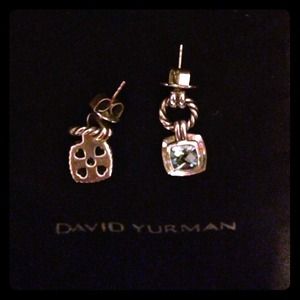 ❌SOLD❌ David Yurman blue topaz cushion earrings