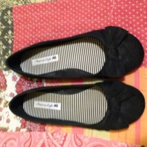 Black Suede Flats