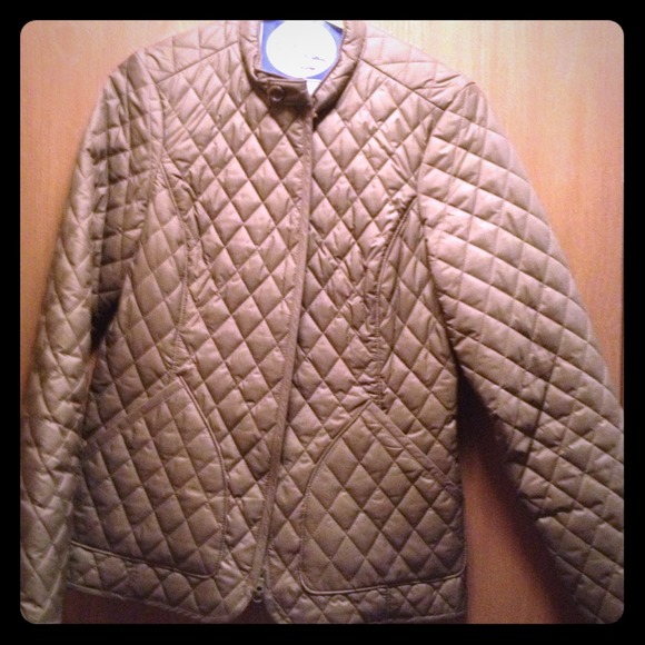 Reserved!!  Olive green quilted jacket.