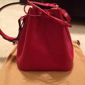 ***SOLD***Louis Vuitton Red Epi Leather Bucket