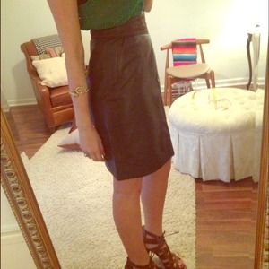 100% LEATHER VINTAGE SKIRT, PERFECT CONDITION