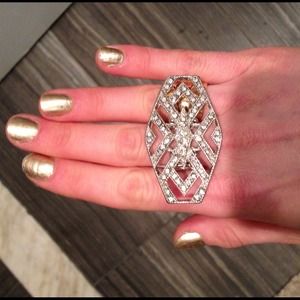 ❌SOLD❌stretchy modern Gatsby style ring