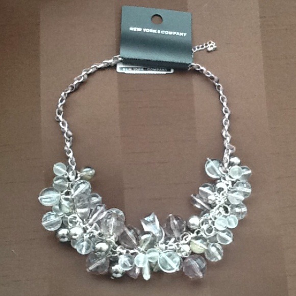 Silver Chunky Chain - Multi Light Grey Bead Tones