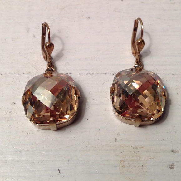 Gold and Champagne Earrings