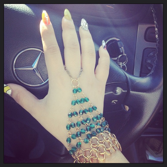 Earrings and bracelet