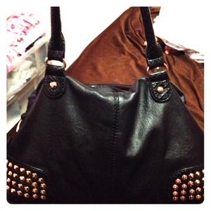 Black stud purse