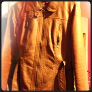 Brown leather jacket