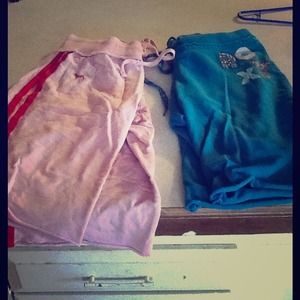 Victoria's Secret Pink and Roxy Capri sweats.