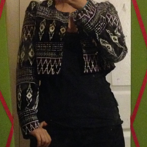 ✨Cropped print jacket - Picture 2 of 4