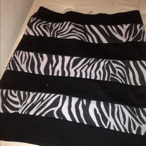 Zebra print skirt